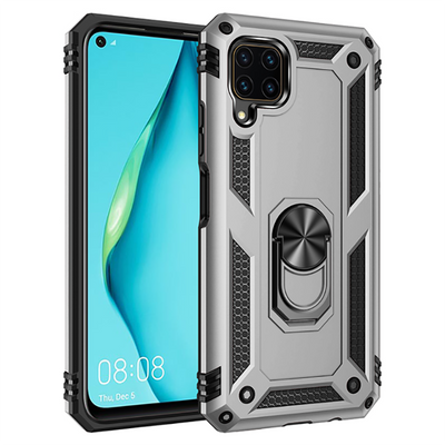 Huawei P40 Lite Kılıf Zore Vega Kapak Gri
