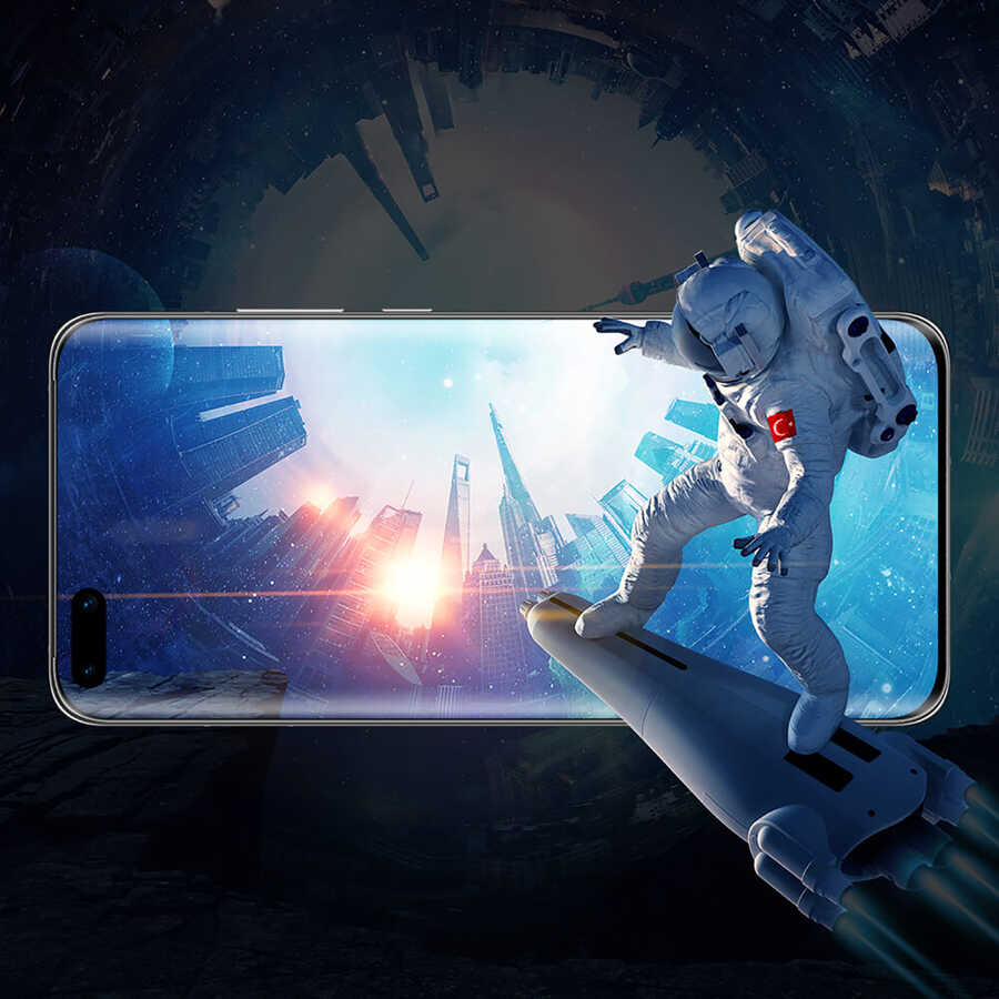 Huawei P40 Pro Davin Seramik Ekran Koruyucu Siyah