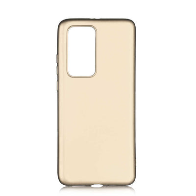 Huawei P40 Pro Kılıf Zore Premier Silikon Kapak Gold