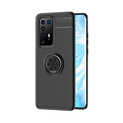 Huawei P40 Pro Kılıf Zore Ravel Silikon Kapak Siyah