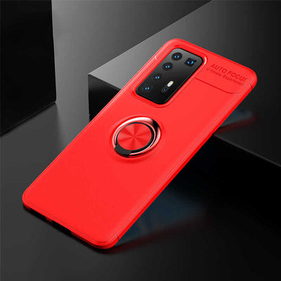Huawei P40 Pro Kılıf Zore Ravel Silikon Kapak Kırmızı