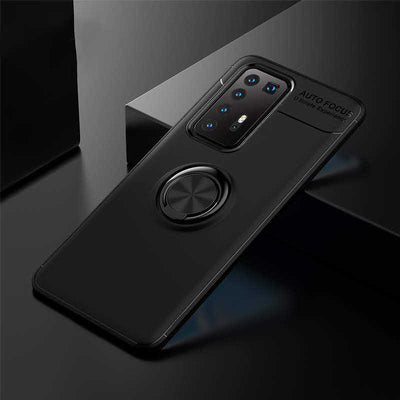 Huawei P40 Pro Kılıf Zore Ravel Silikon Kapak Siyah