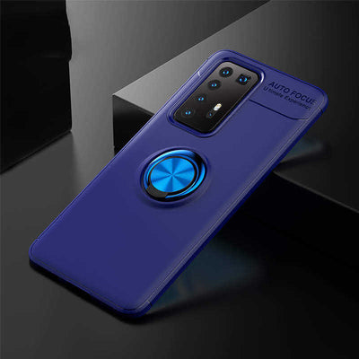 Huawei P40 Pro Kılıf Zore Ravel Silikon Kapak Mavi