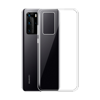 Huawei P40 Kılıf Zore Süper Silikon Kapak Renksiz
