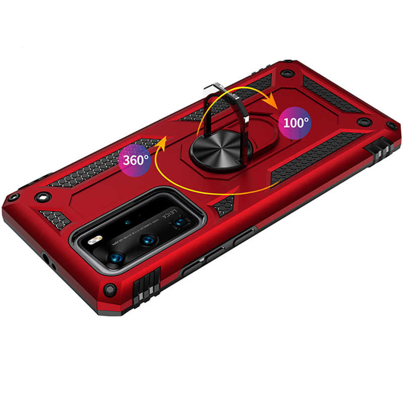 Huawei P40 Pro Kılıf Zore Vega Kapak Gri