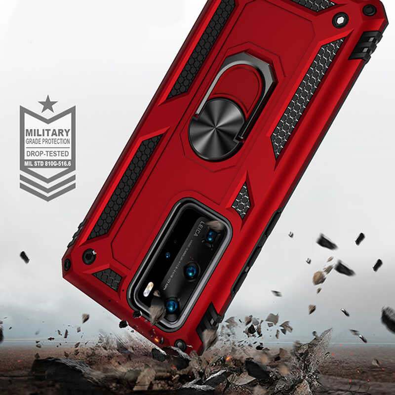 Huawei P40 Pro Kılıf Zore Vega Kapak Mavi