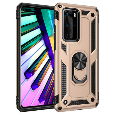 Huawei P40 Pro Kılıf Zore Vega Kapak Gold