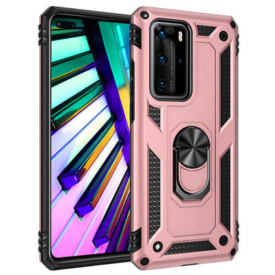 Huawei P40 Pro Kılıf Zore Vega Kapak Rose Gold