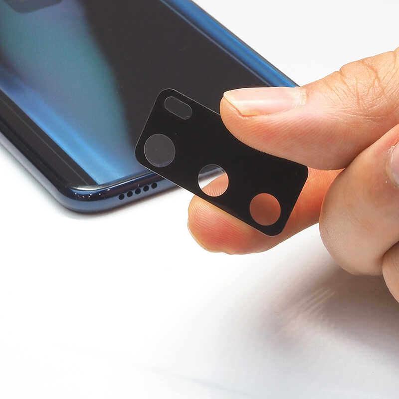 Huawei P40 Zore Kamera Lens Koruyucu Cam Filmi Siyah