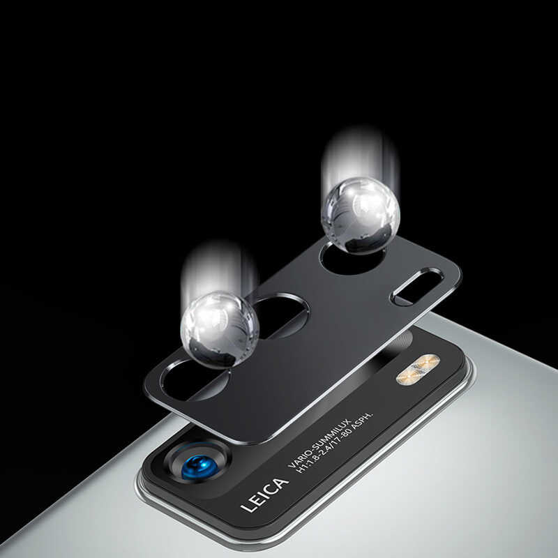 Huawei P40 Zore Kamera Lens Koruyucu Cam Filmi Siyah