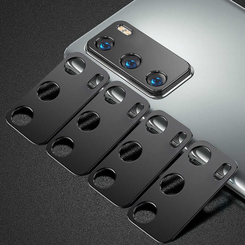 Huawei P40 Zore Kamera Lens Koruyucu Cam Filmi Siyah