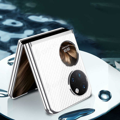 Huawei P50 Pocket Kılıf Zore Kıpta Kapak Gold