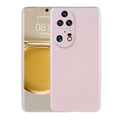 Huawei P50 Pro Kılıf Zore Premier Silikon Kapak Rose Gold