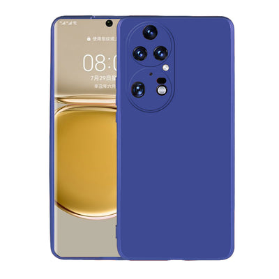 Huawei P50 Pro Kılıf Zore Premier Silikon Kapak Saks Mavi
