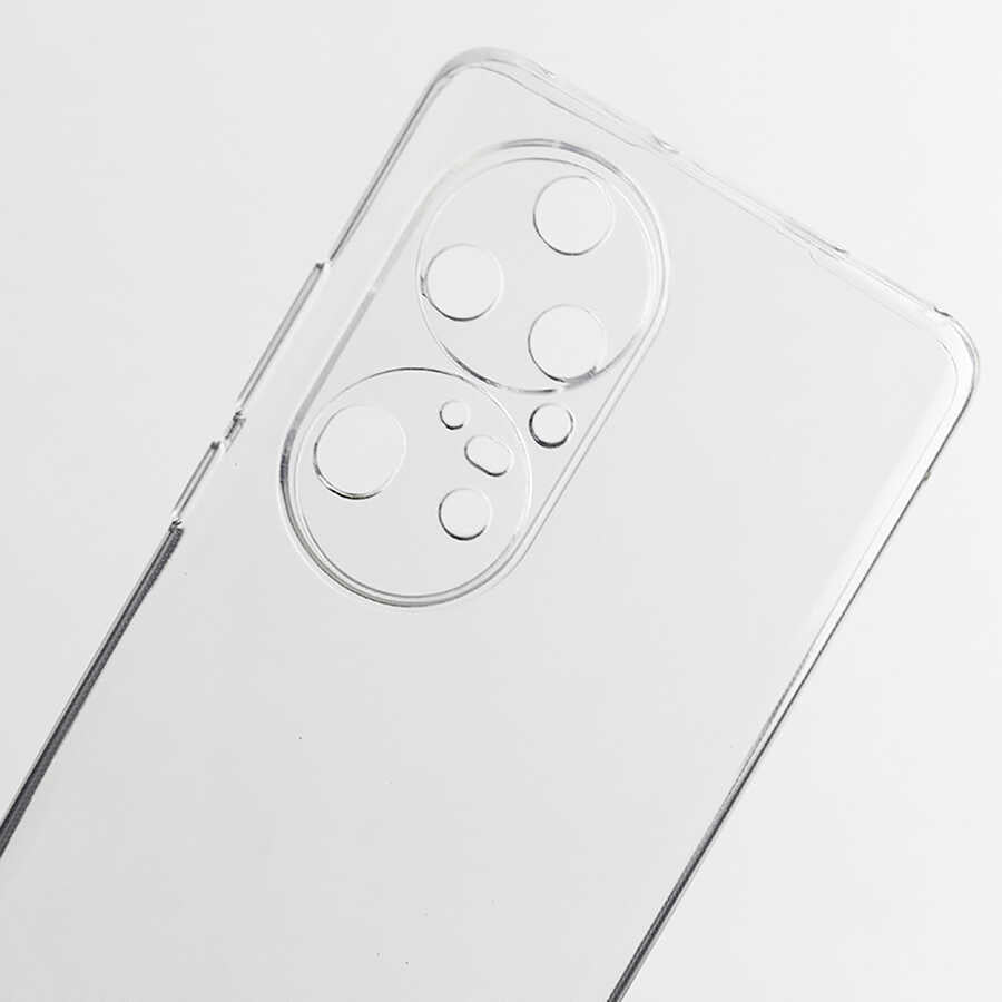Huawei P50 Pro Kılıf Zore Süper Silikon Kapak Renksiz