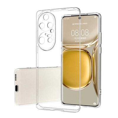 Huawei P50 Pro Kılıf Zore Süper Silikon Kapak Renksiz