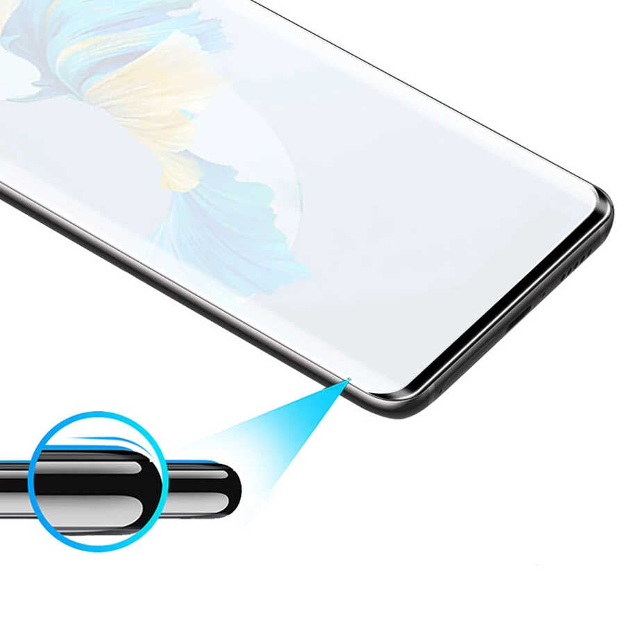 Huawei P50 Pro Zore Süper Pet Ekran Koruyucu Jelatin Siyah