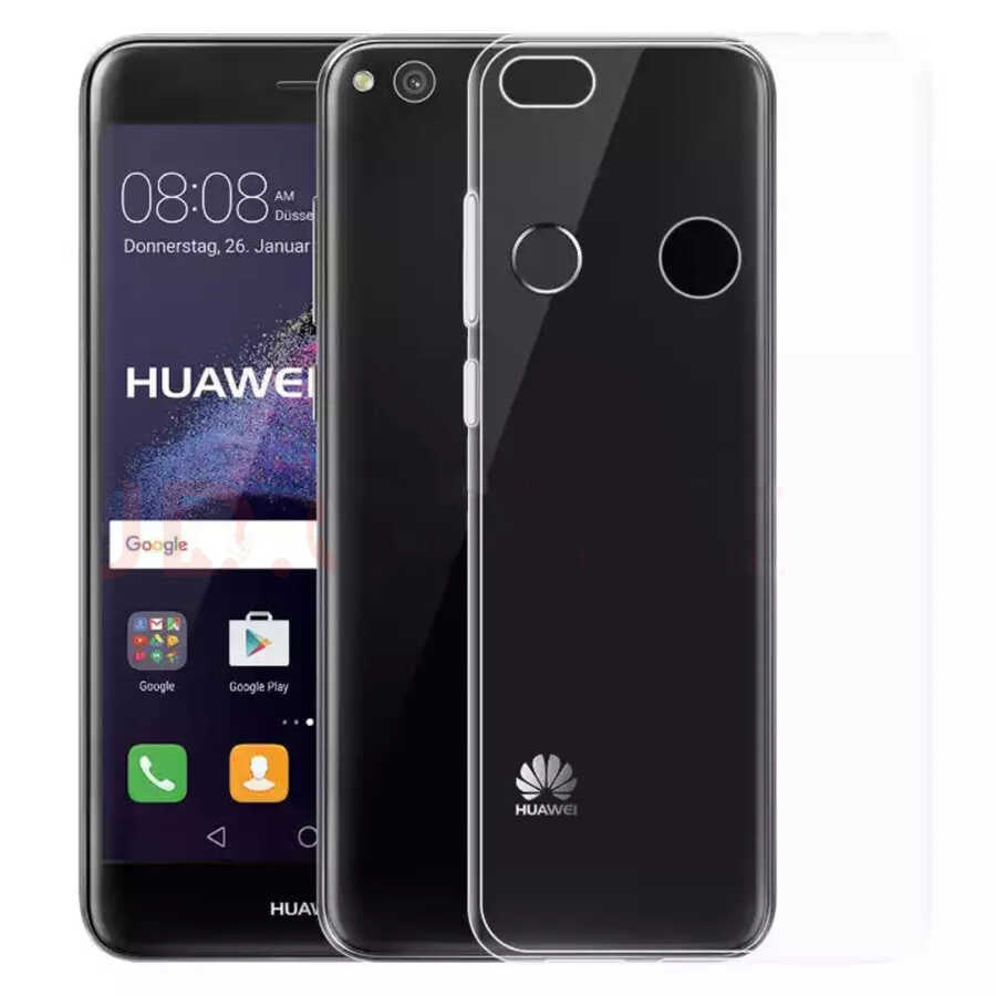 Huawei P8 Lite Kılıf Zore Süper Silikon Kapak Renksiz
