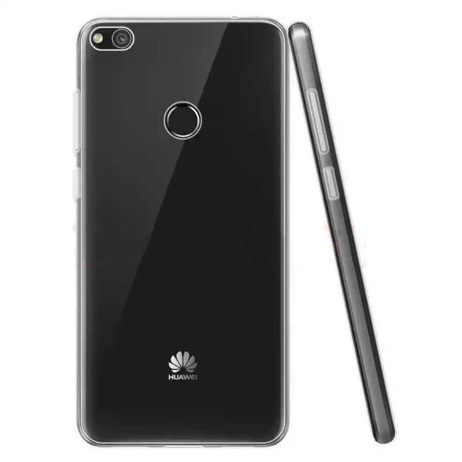 Huawei P8 Lite Kılıf Zore Süper Silikon Kapak Renksiz