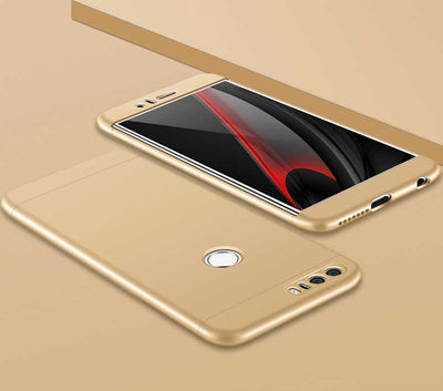 Huawei P9 Lite 2017 Kılıf Zore Ays Kapak Gold