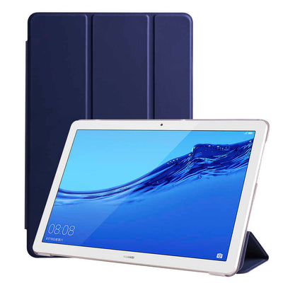 Huawei T5 10 inc Zore Smart Cover Standlı 1-1 Kılıf Lacivert