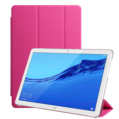 Huawei T5 10 inc Zore Smart Cover Standlı 1-1 Kılıf Pembe