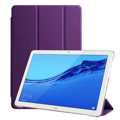 Huawei T5 10 inc Zore Smart Cover Standlı 1-1 Kılıf Mor