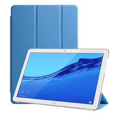 Huawei T5 10 inc Zore Smart Cover Standlı 1-1 Kılıf Mavi