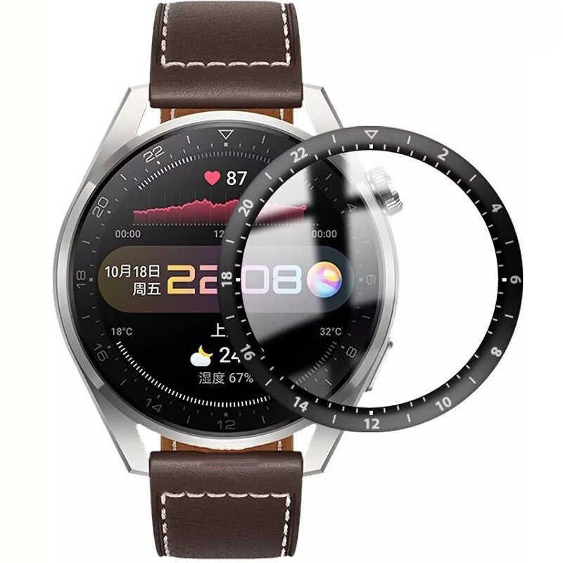 Huawei Watch 3 Pro Zore PMMA Pet Saat Ekran Koruyucu Siyah