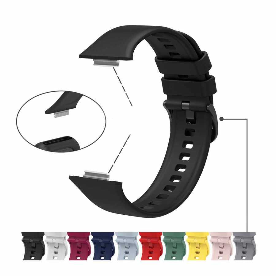 Huawei Watch Fit 2 KRD-43 Silikon Kordon Beyaz