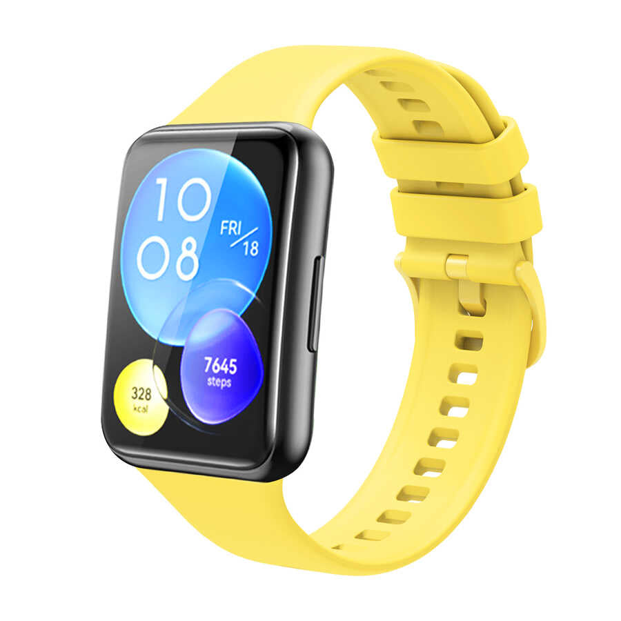 Huawei Watch Fit 2 KRD-43 Silikon Kordon Kırmızı