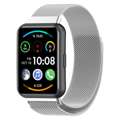 Huawei Watch Fit 2 Zore KRD-01 Metal Kordon Gümüş