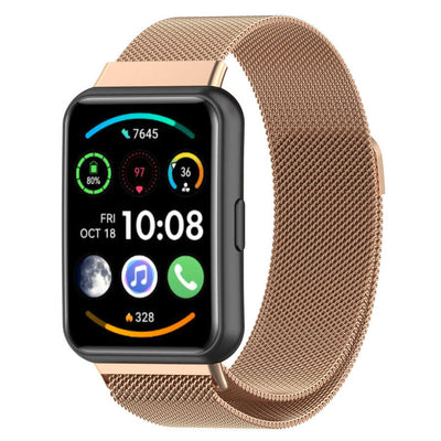 Huawei Watch Fit 2 Zore KRD-01 Metal Kordon Rose Gold