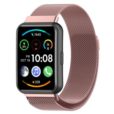 Huawei Watch Fit 2 Zore KRD-01 Metal Kordon Pembe