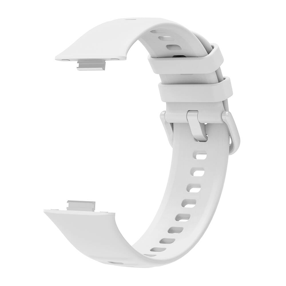 Huawei Watch Fit 3 Band Serisi Klasik Kordon Silikon Strap Kayış Beyaz