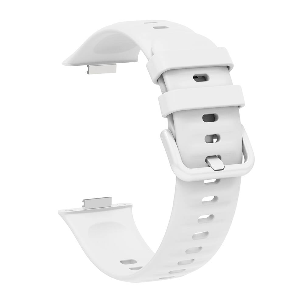 Huawei Watch Fit 3 Band Serisi Klasik Kordon Silikon Strap Kayış Beyaz
