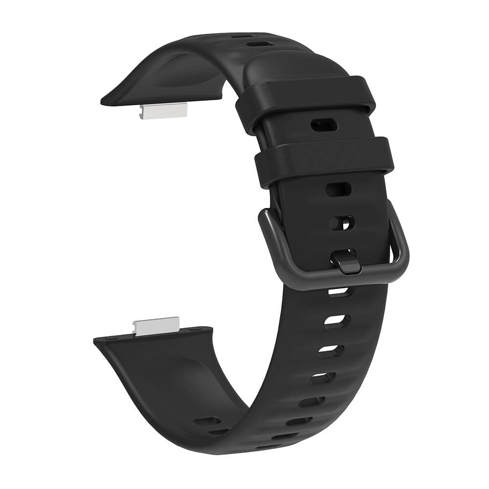 Huawei Watch Fit 3 Band Serisi Klasik Kordon Silikon Strap Kayış Koyu Kırmızı