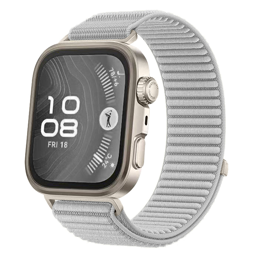 Huawei Watch Fit 4 Pro Zore KRD-144 Hasır Kordon Gri