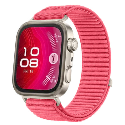 Huawei Watch Fit 4 Pro Zore KRD-144 Hasır Kordon Pembe