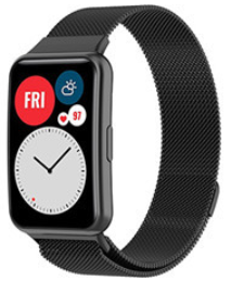 Huawei Watch Fit Zore KRD-01 Metal Kordon Gri