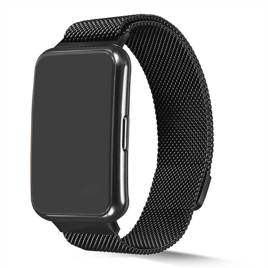 Huawei Watch Fit Zore KRD-01 Metal Kordon Siyah