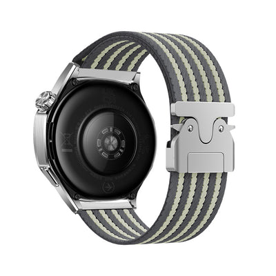 Huawei Watch GT 3 42mm Zore KRD-133 22mm Naylon Kumaş Hasır Örgülü Kordon Turuncu