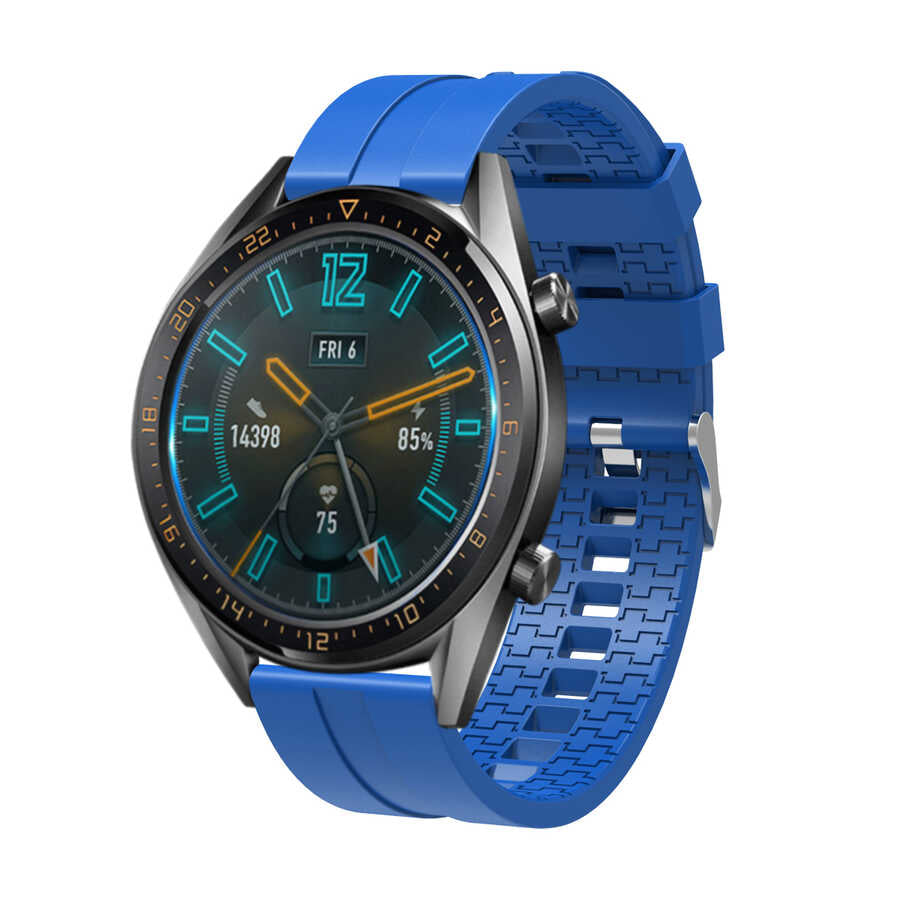 Huawei Watch GT 3 46mm KRD-23 Silikon Kordon Saks Mavi