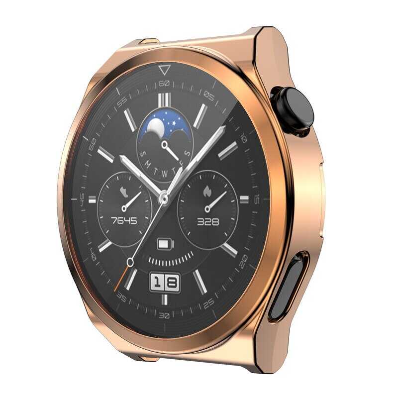 Huawei Watch GT 3 Pro 43mm Zore Watch Gard 02 Koruyucu Silikon Rose Gold