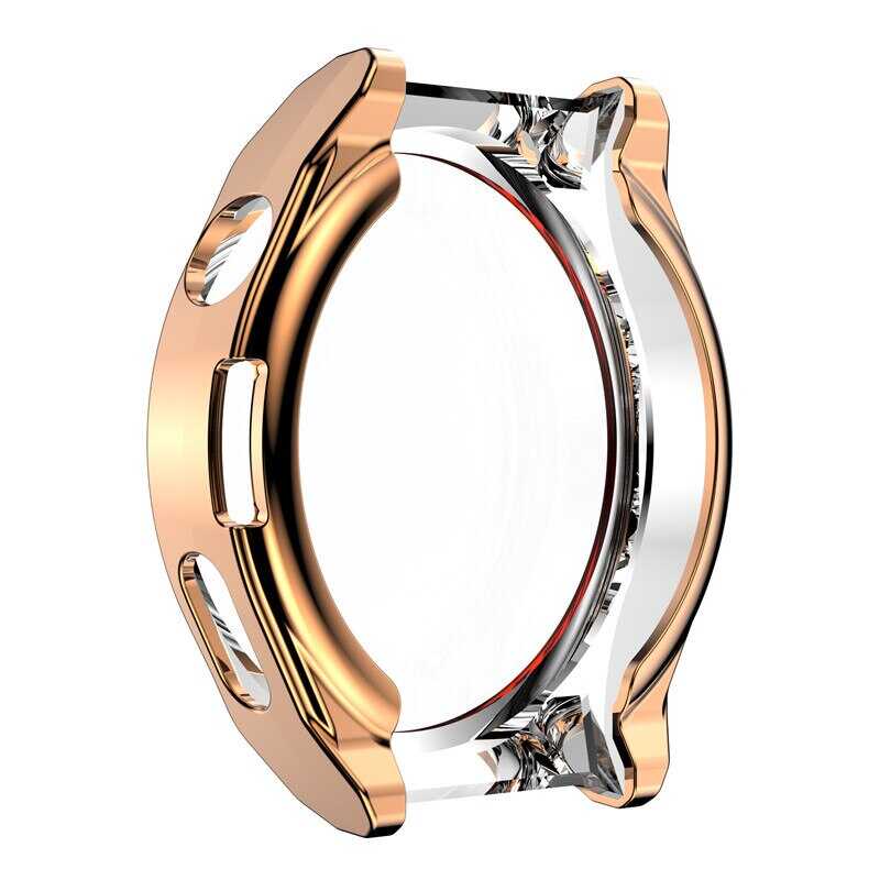 Huawei Watch GT 3 Pro 43mm Zore Watch Gard 02 Koruyucu Silikon Rose Gold