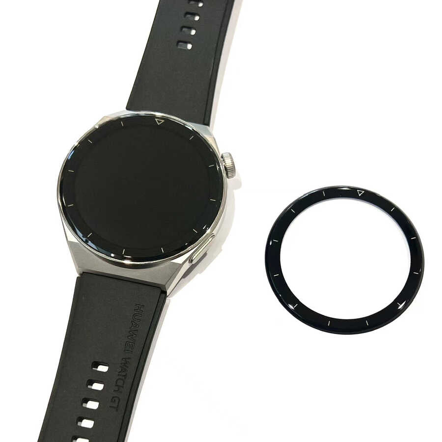 Huawei Watch GT 3 Pro 46mm Zore PMMA Pet Saat Ekran Koruyucu Siyah