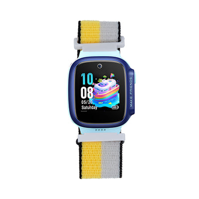 Huawei Watch GT5 Pro 42mm Zore KRD-03 Çocuklara Özel Hasır Kordon Sarı