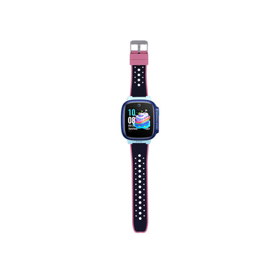 Huawei Watch GT5 Pro 42mm Zore KRD-138 18mm Çocuklara Özel Silikon Strap Kayış Rose Pembe-Siyah