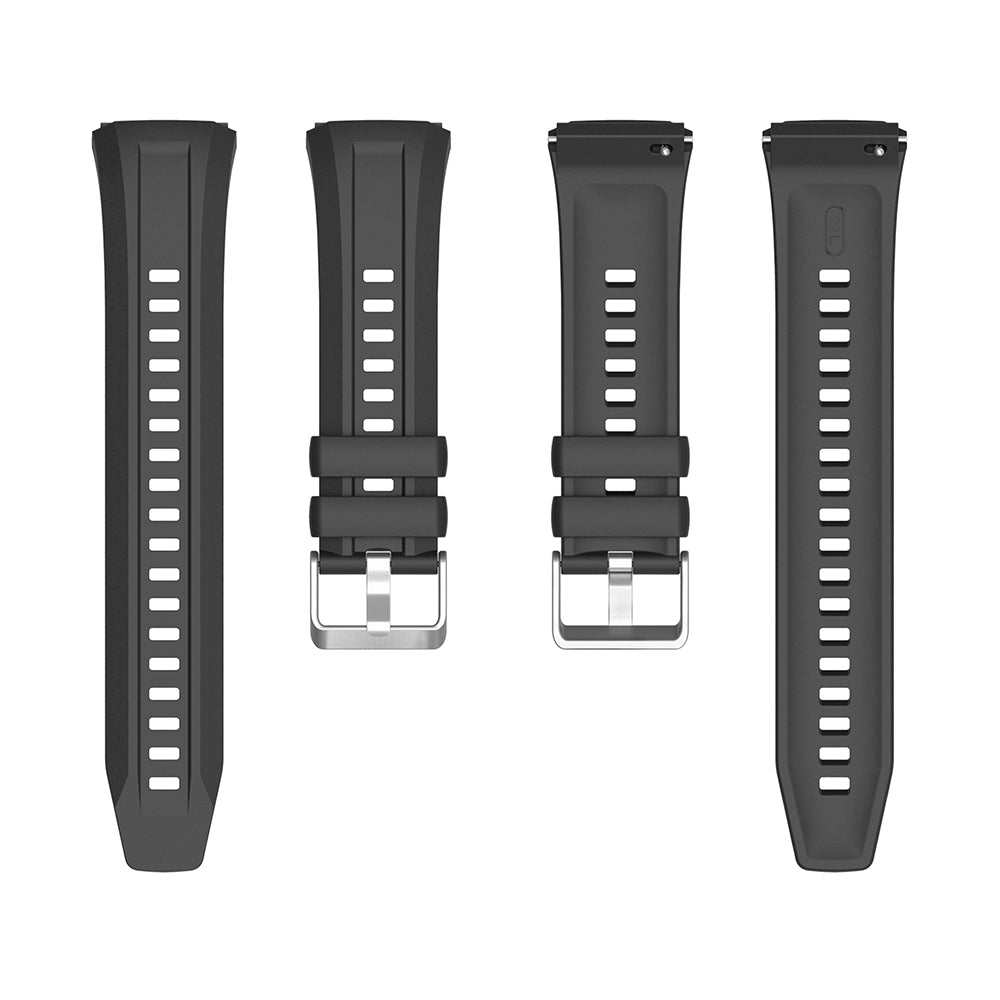 Huawei Watch GT5 Pro 46mm Zore KRD-130 Silikon Kordon Strap Kayış Gri