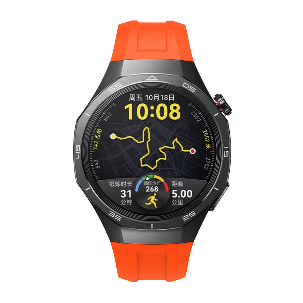 Huawei Watch GT5 Pro 46mm Zore KRD-130 Silikon Kordon Strap Kayış Turuncu